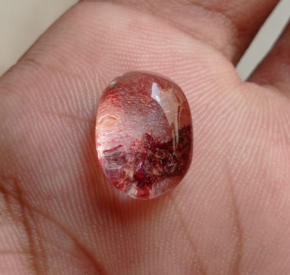 9.1ct Natural Phantom Quartz - Ghost Quartz - 15x11mm