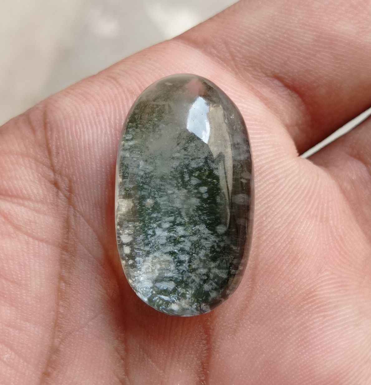 43.5ct Natural Phantom Quartz - Ghost Quartz - 30x17mm