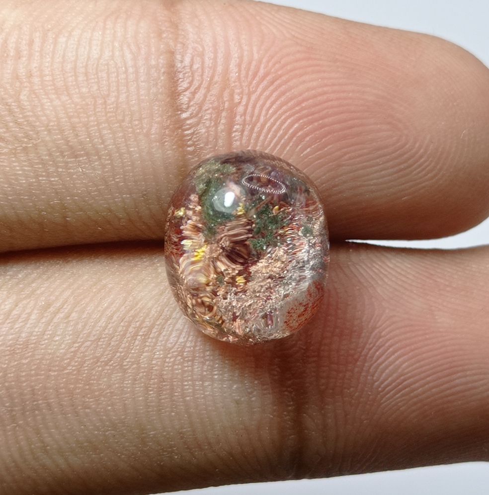 10.5ct Natural Phantom Quartz - Ghost Quartz - 14x11.5mm