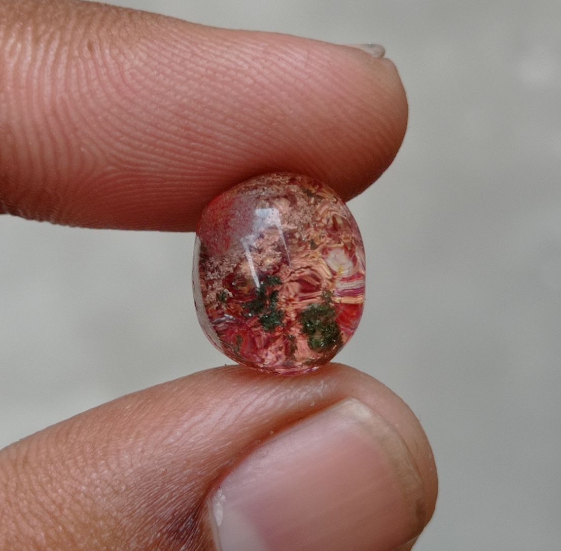 10.5ct Natural Phantom Quartz - Ghost Quartz - 14x11.5mm