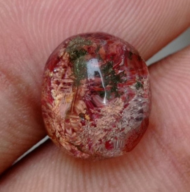 10.5ct Natural Phantom Quartz - Ghost Quartz - 14x11.5mm