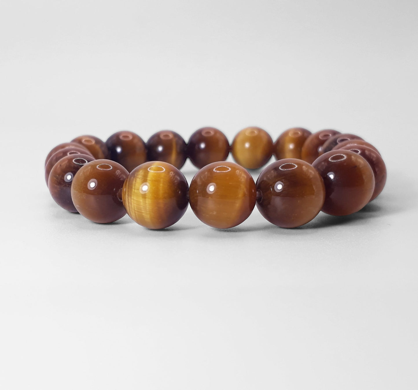12mm Natural TigerEye Strech Bracelet