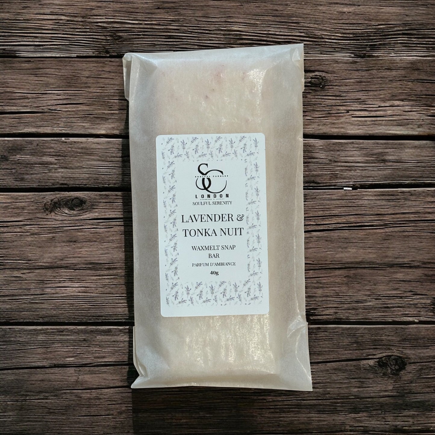 Lavender & Tonka Nuit Wax Melt Snap Bar (40g) – Soulful Serenity Range