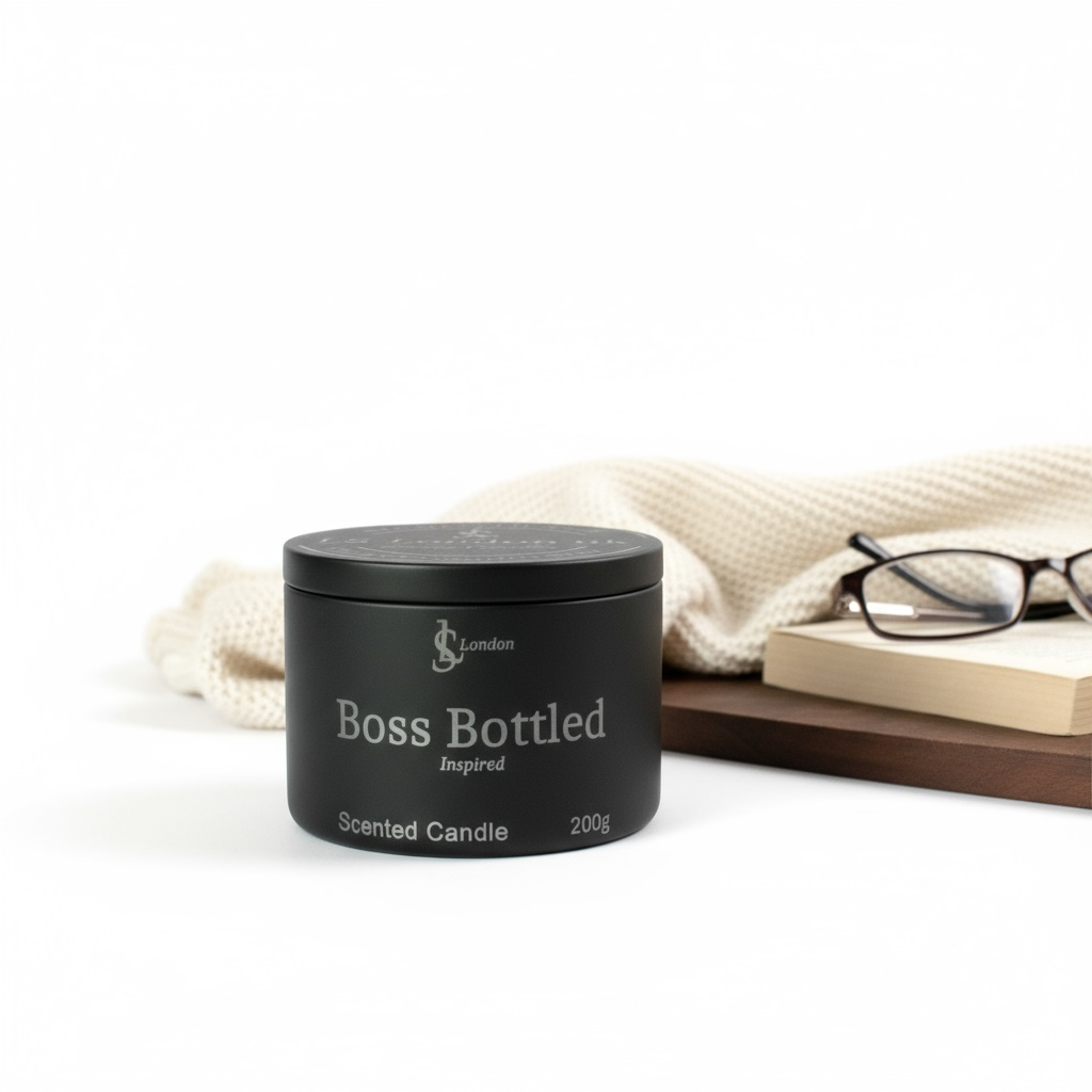 Boss Bottled Inspired Luxury Scented Candle Tin 200g