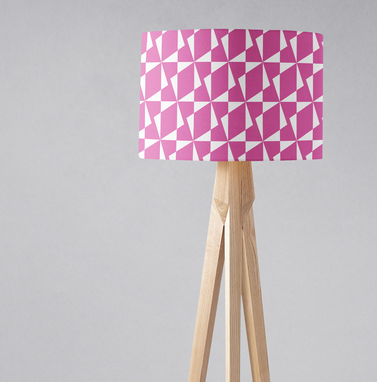 Pink Retro Geometric Lampshade, Ceiling or Table Lamp Shade