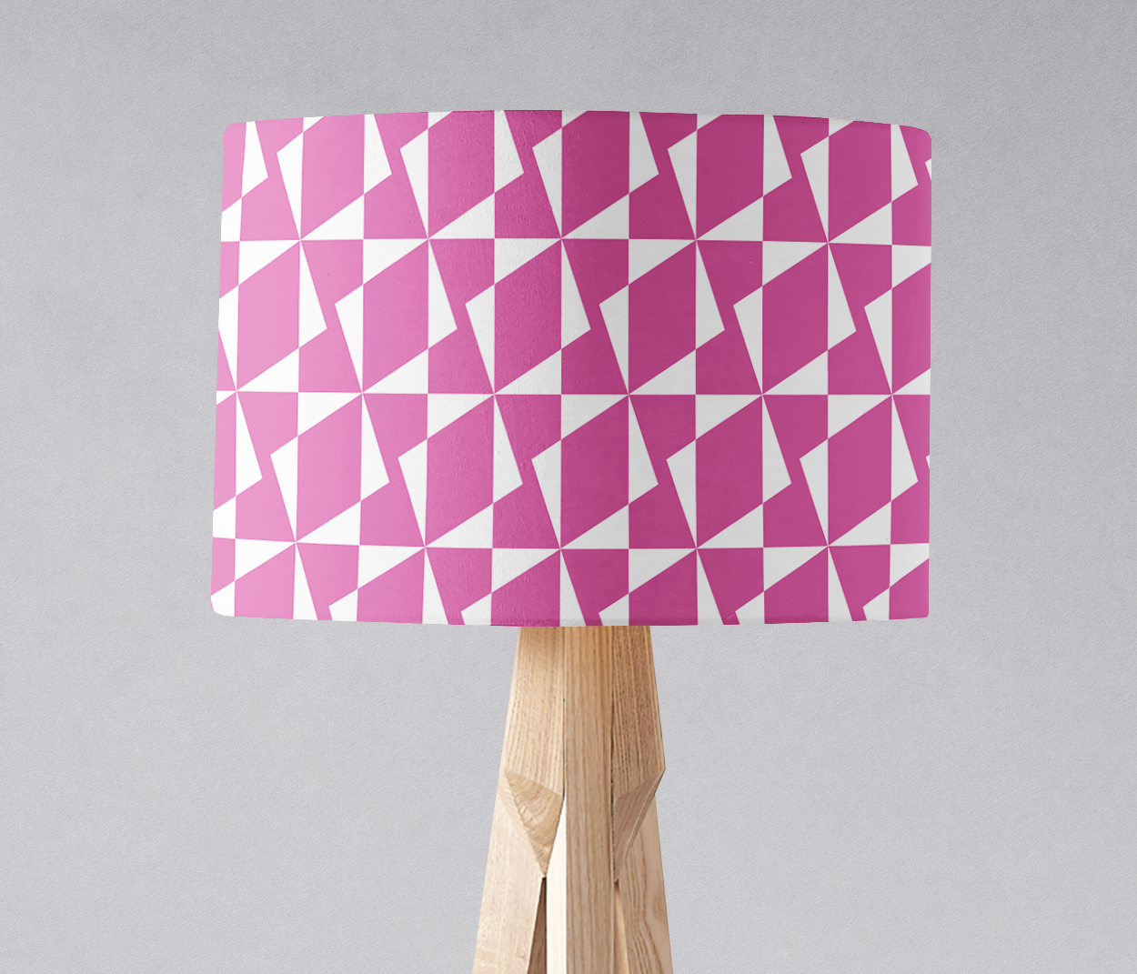 Pink Retro Geometric Lampshade, Ceiling or Table Lamp Shade
