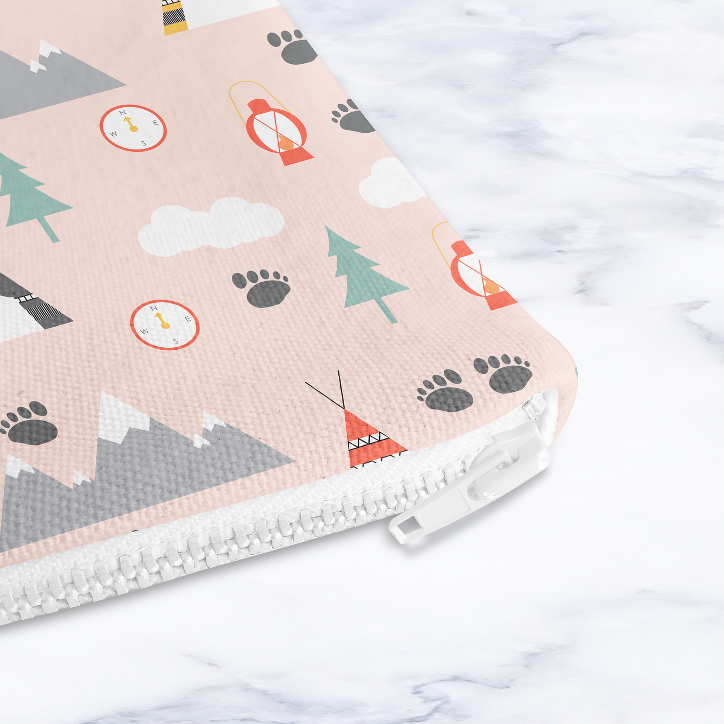 Adventure Explorer Makeup Bag - Wilderness Theme Travel Pouch - Explorer's Cosmetic Bag