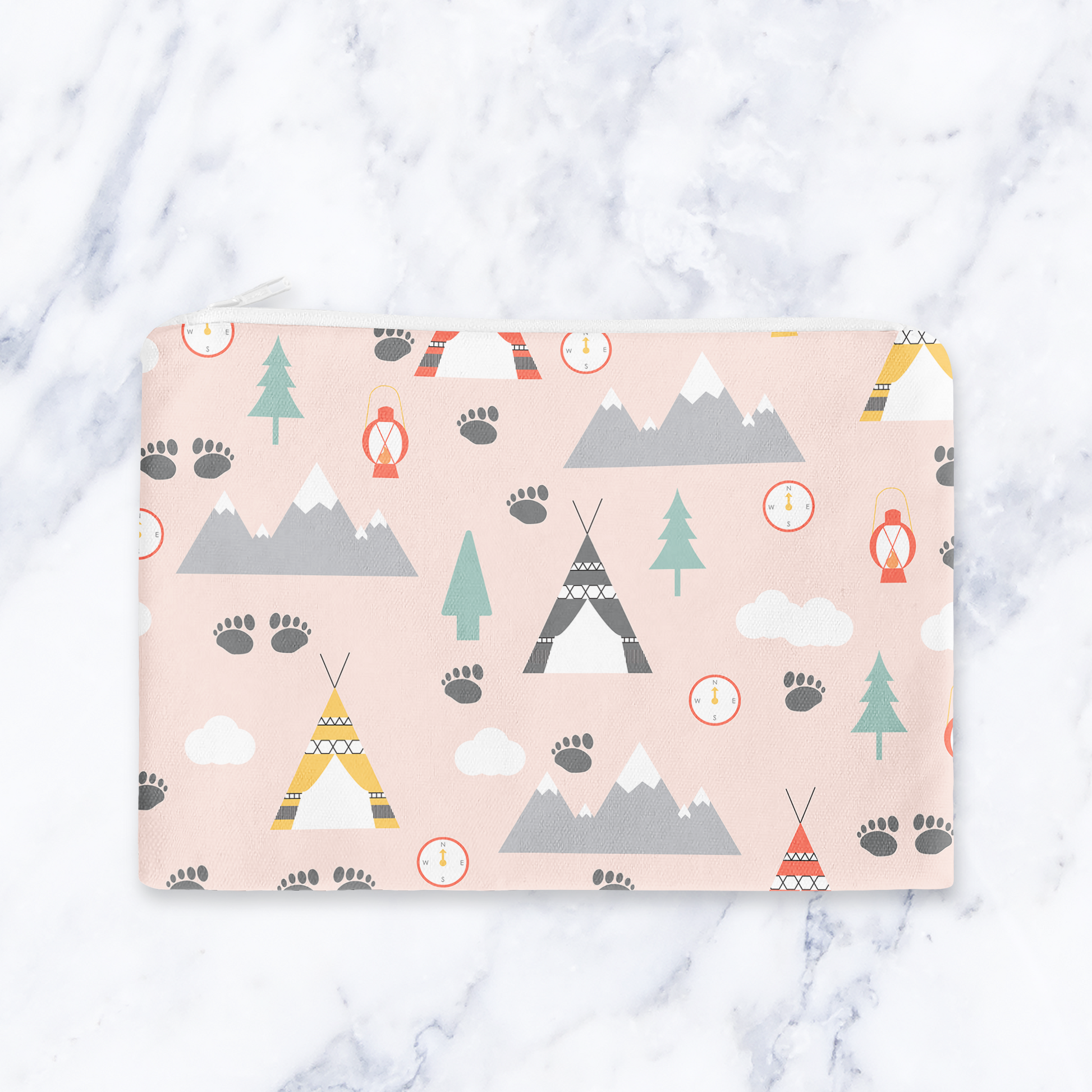 Adventure Explorer Makeup Bag - Wilderness Theme Travel Pouch - Explorer's Cosmetic Bag