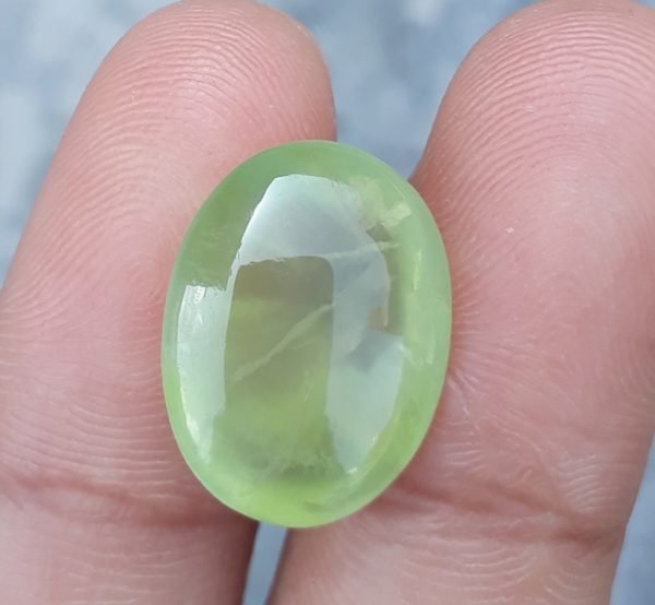 11.7ct Prehnite Cabochon - also called Grape Jade, Green Moonstone - 17x13mm