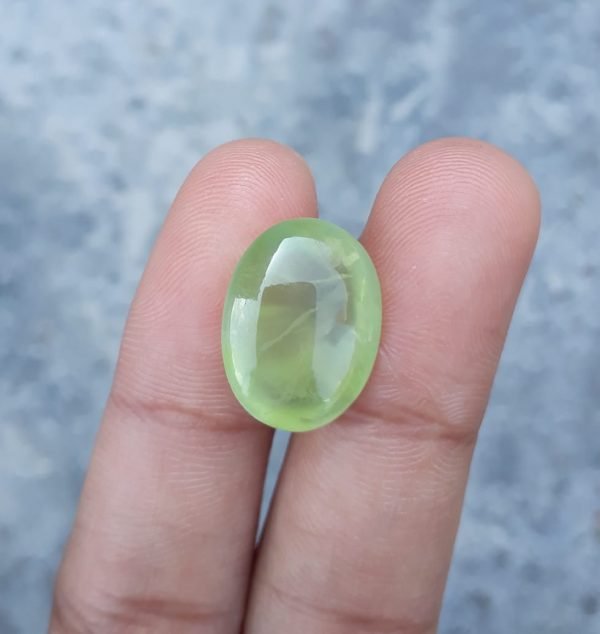 11.7ct Prehnite Cabochon - also called Grape Jade, Green Moonstone - 17x13mm