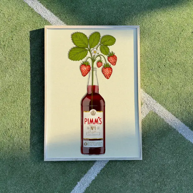 Pimms & Flowers - A5 Print
