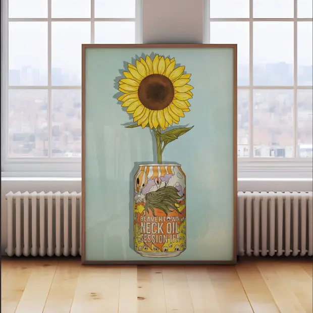 Beavertown & Flowers - A5 Print