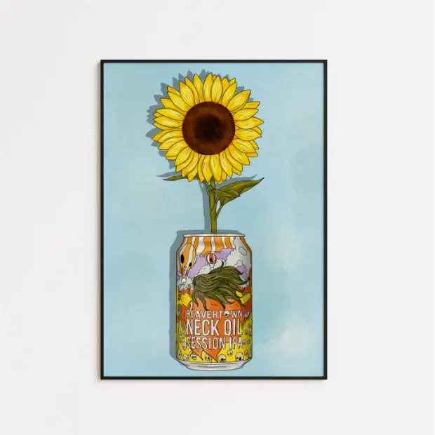 Beavertown & Flowers - A5 Print