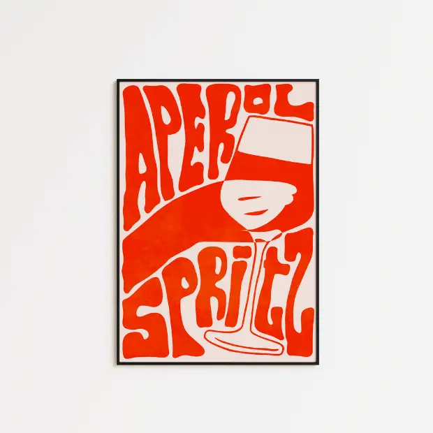 Funky Aperol Typography - A5 Print