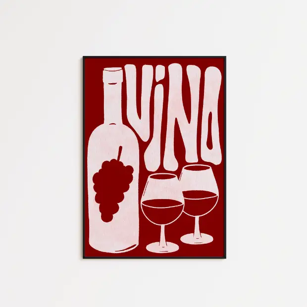 Funky Vino - A5 Print