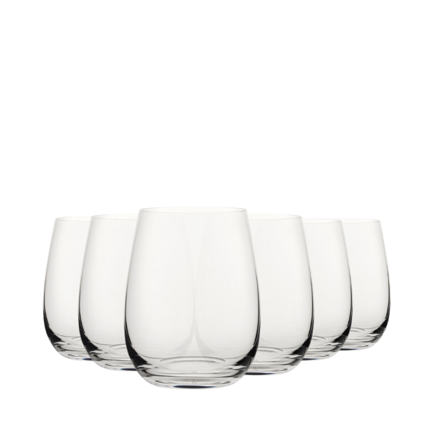 Amber Glass Whisky Tumblers - 350ml - Set of 6