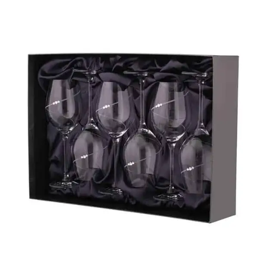 Diamante Wine Glasses - Gift Box of 6