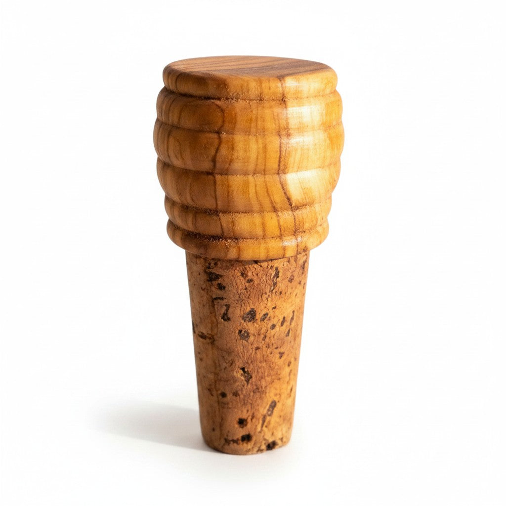 Olive Wood Wooden Bottle Stopper Handcrafted Wine Cork | Mushroom | Pear | Round | Apple