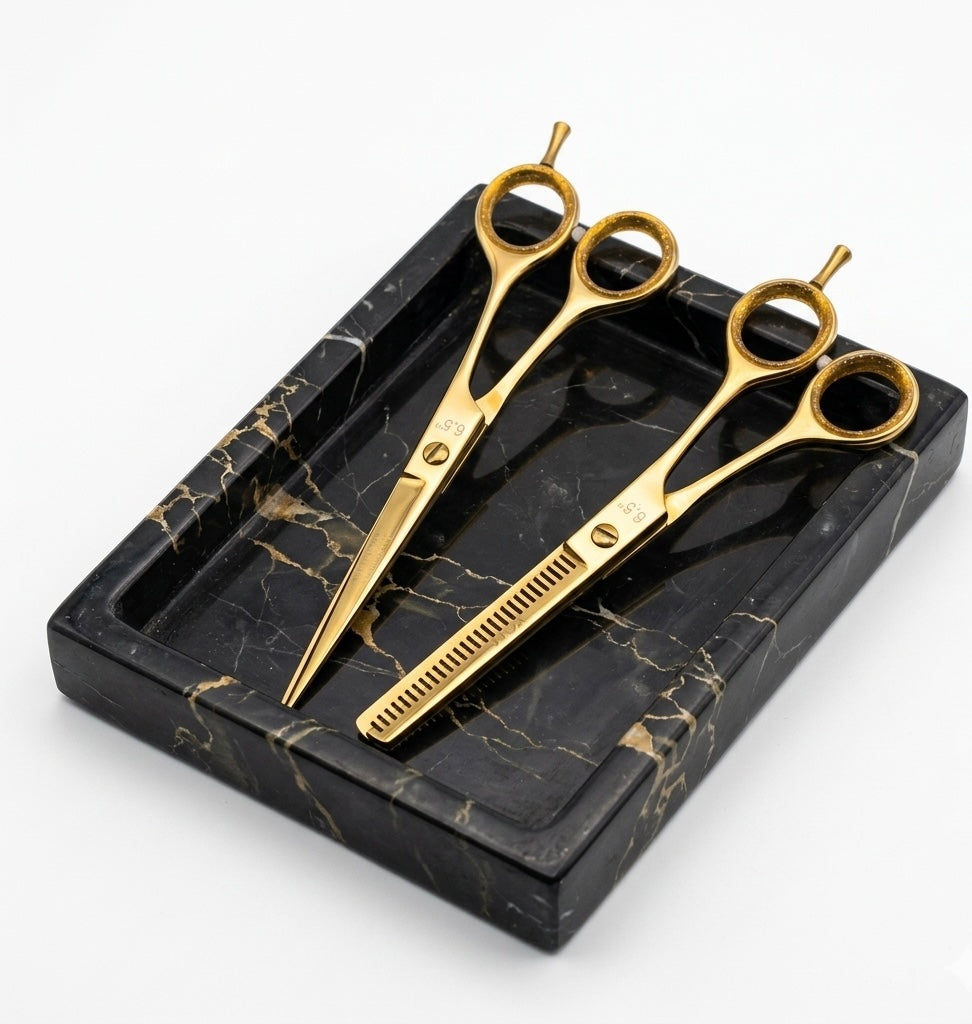 Haircut & Thinning Scissors Set - GOLD