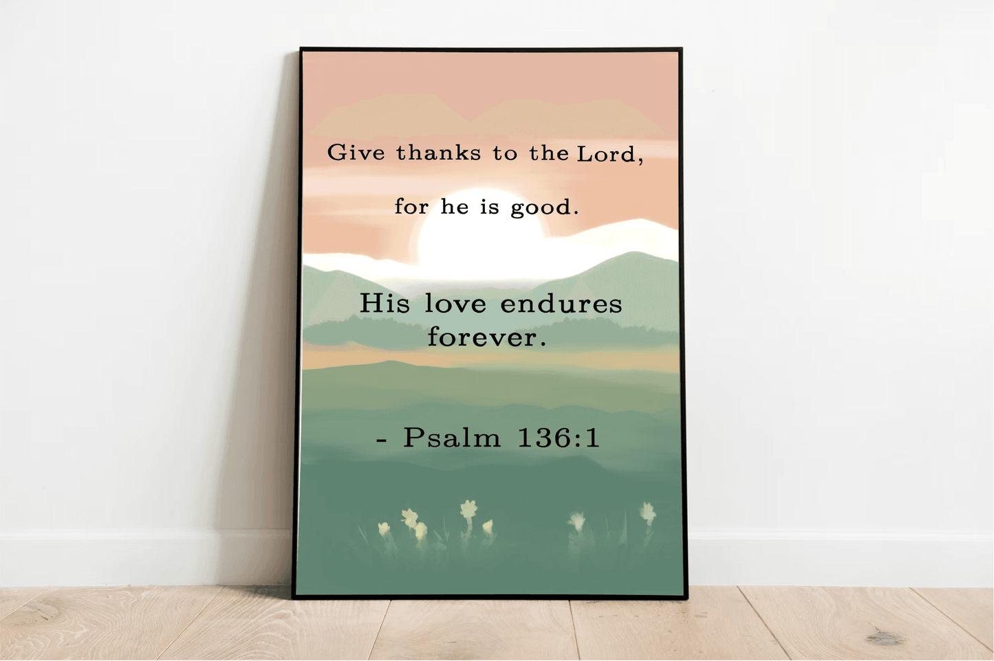 Psalm 136:1 Print