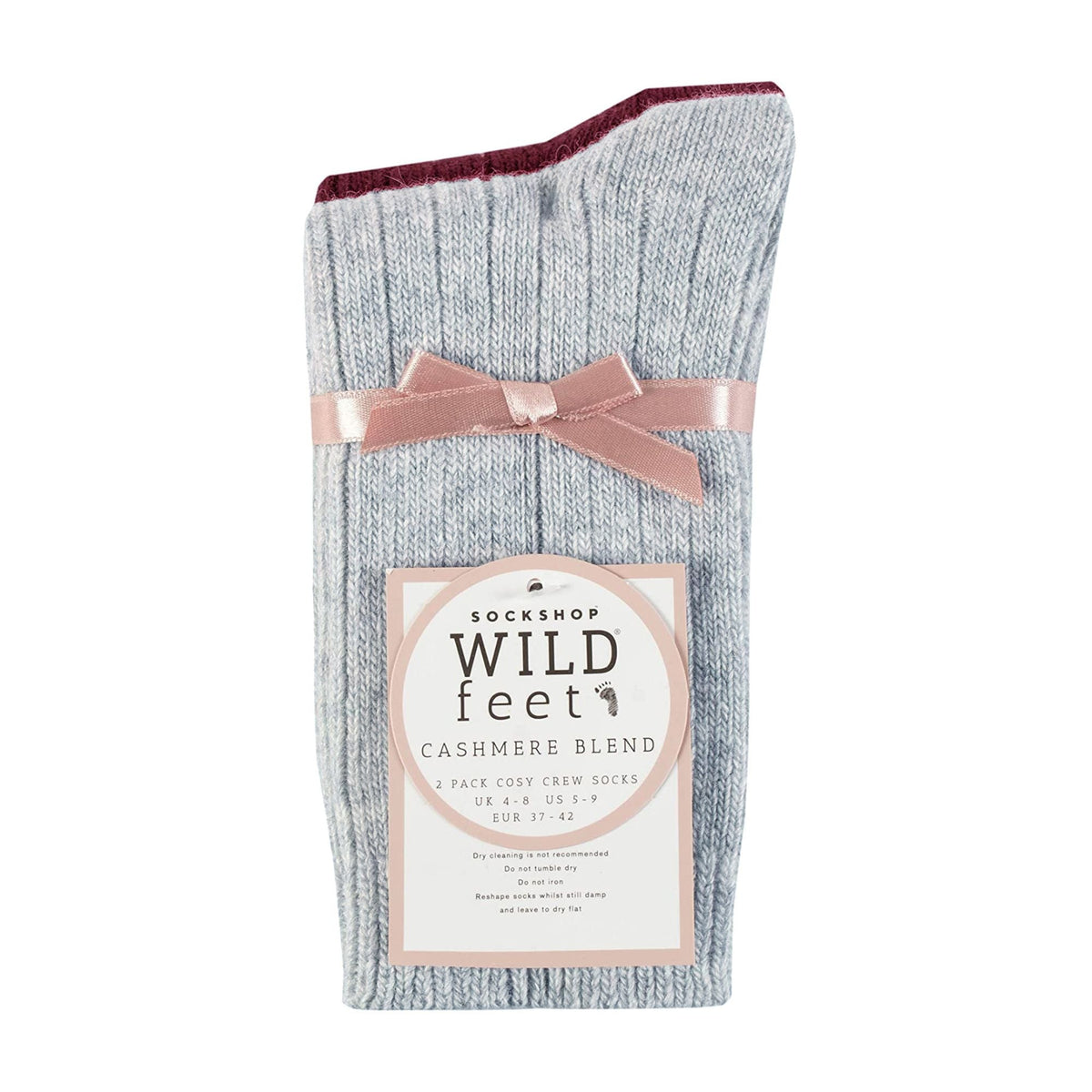 2 Pack Ladies Cashmere Wool Bed Socks for Sleep
