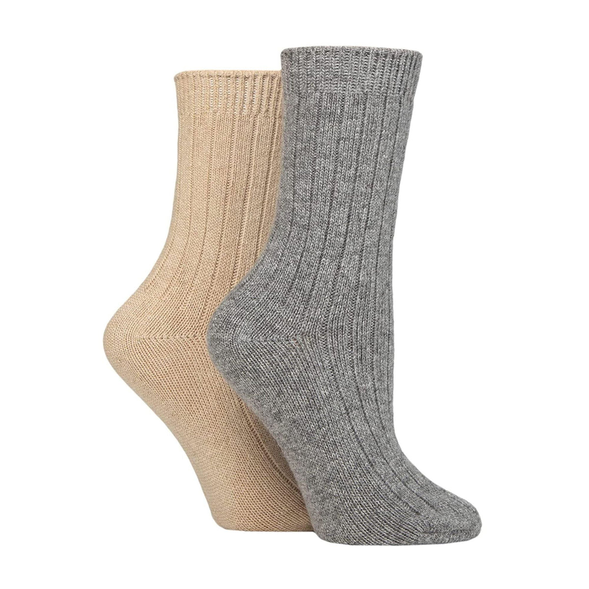 2 Pack Ladies Cashmere Wool Bed Socks for Sleep