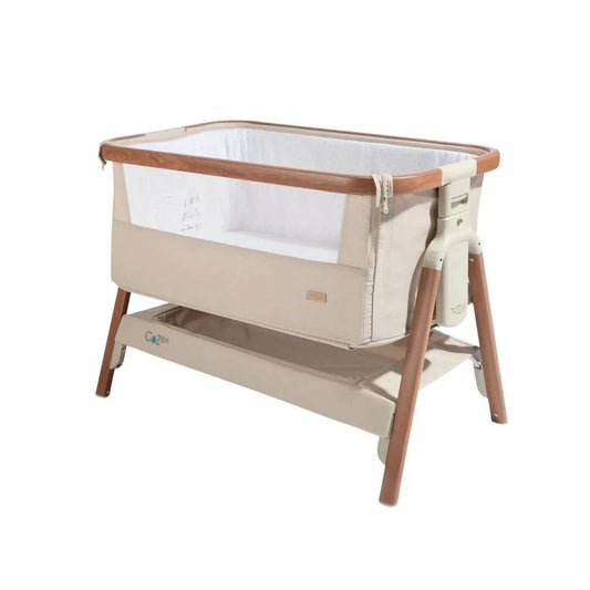 Tutti Bambini Cozee Bedside Crib - Scandinavian Walnut/Ecru