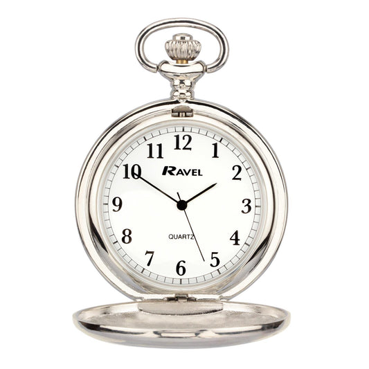 Ravel Ravel Plain Pocket Watch Chrome R1001.04