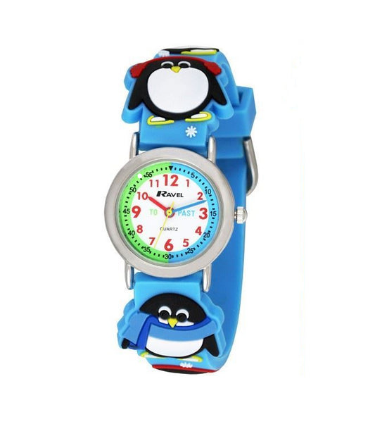 Ravel Ravel Children Girls & Boys 3D Cartoon Time Teacher Watch Penguin R1513.72