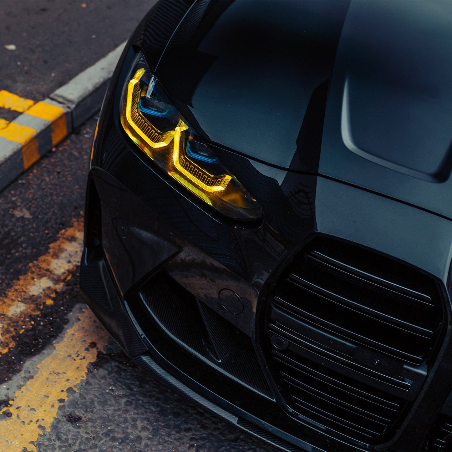 R44 BMW CSL Yellow Daytime Running Lights LED Module Set For BMW G80/G81 M3 & G82/G83 M4 (2021-2024)