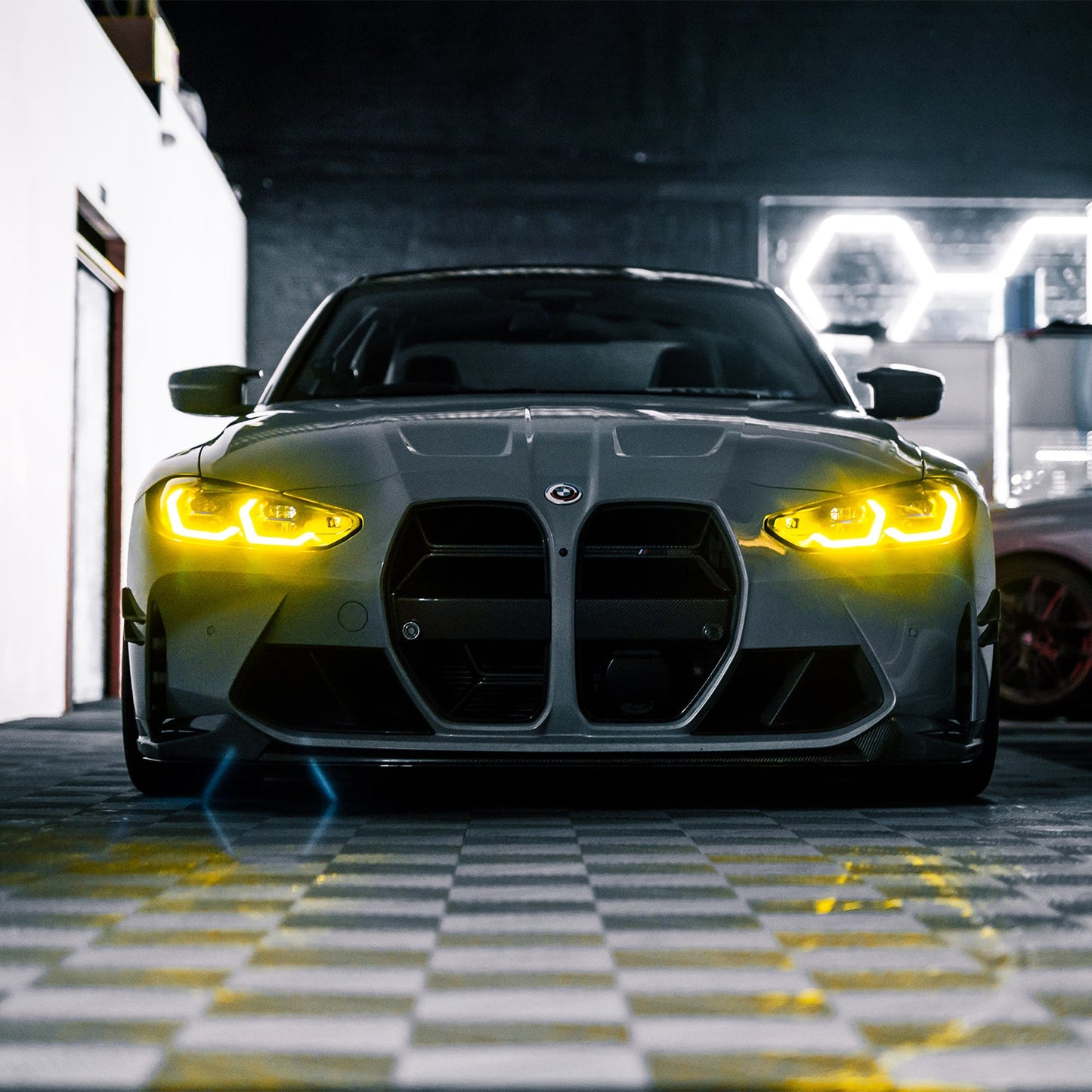 R44 BMW CSL Yellow Daytime Running Lights LED Module Set For BMW G80/G81 M3 & G82/G83 M4 (2021-2024)