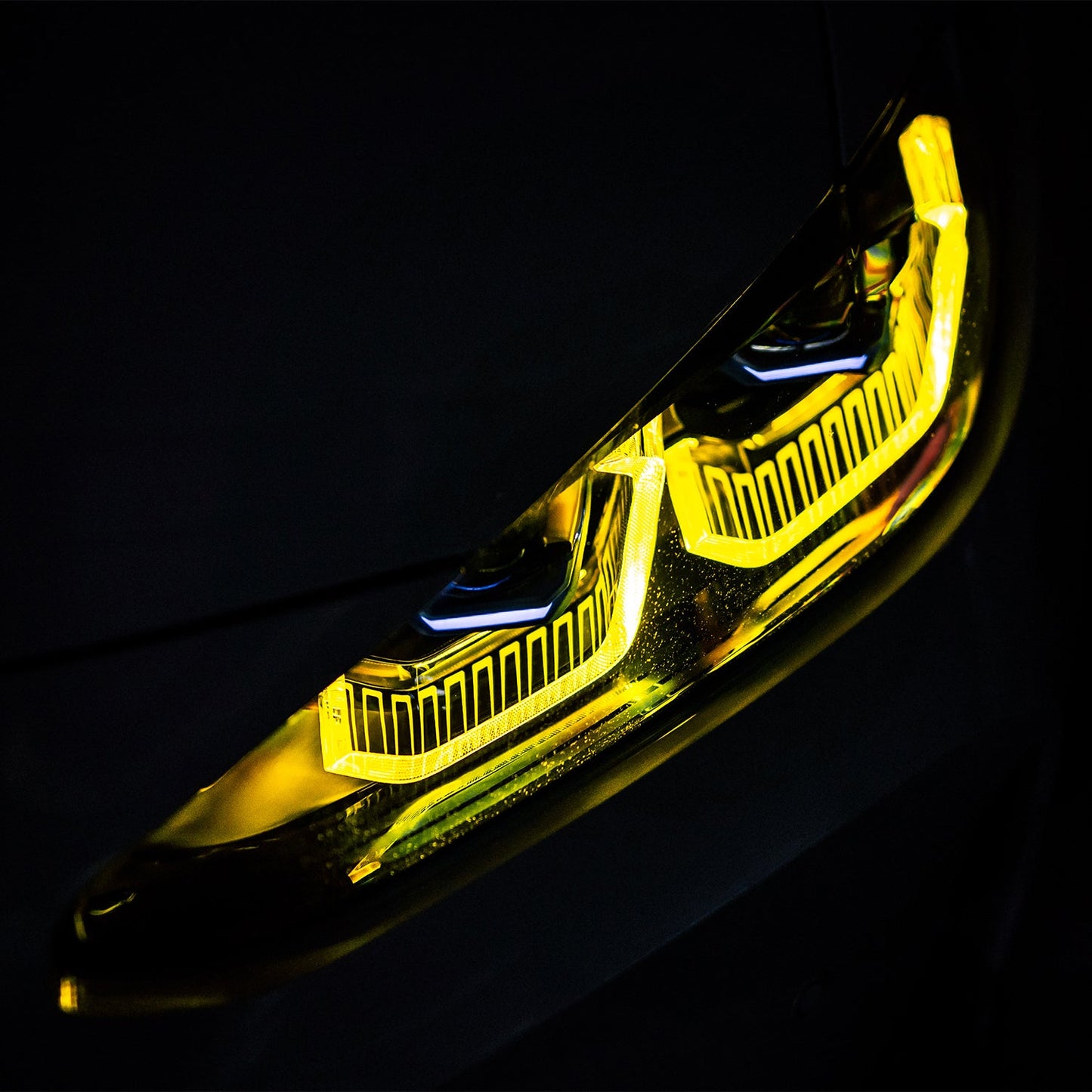 R44 BMW CSL Yellow Daytime Running Lights LED Module Set For BMW G80/G81 M3 & G82/G83 M4 (2021-2024)