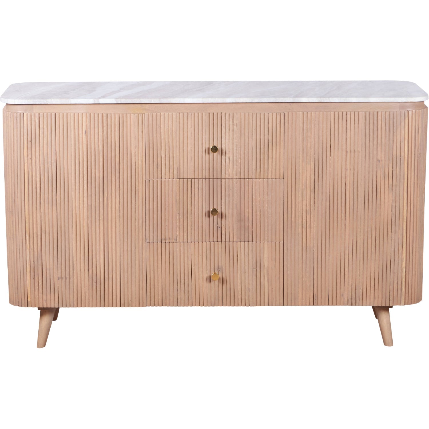 Bundi Natural Marble & Wood Extra Large Sideboard