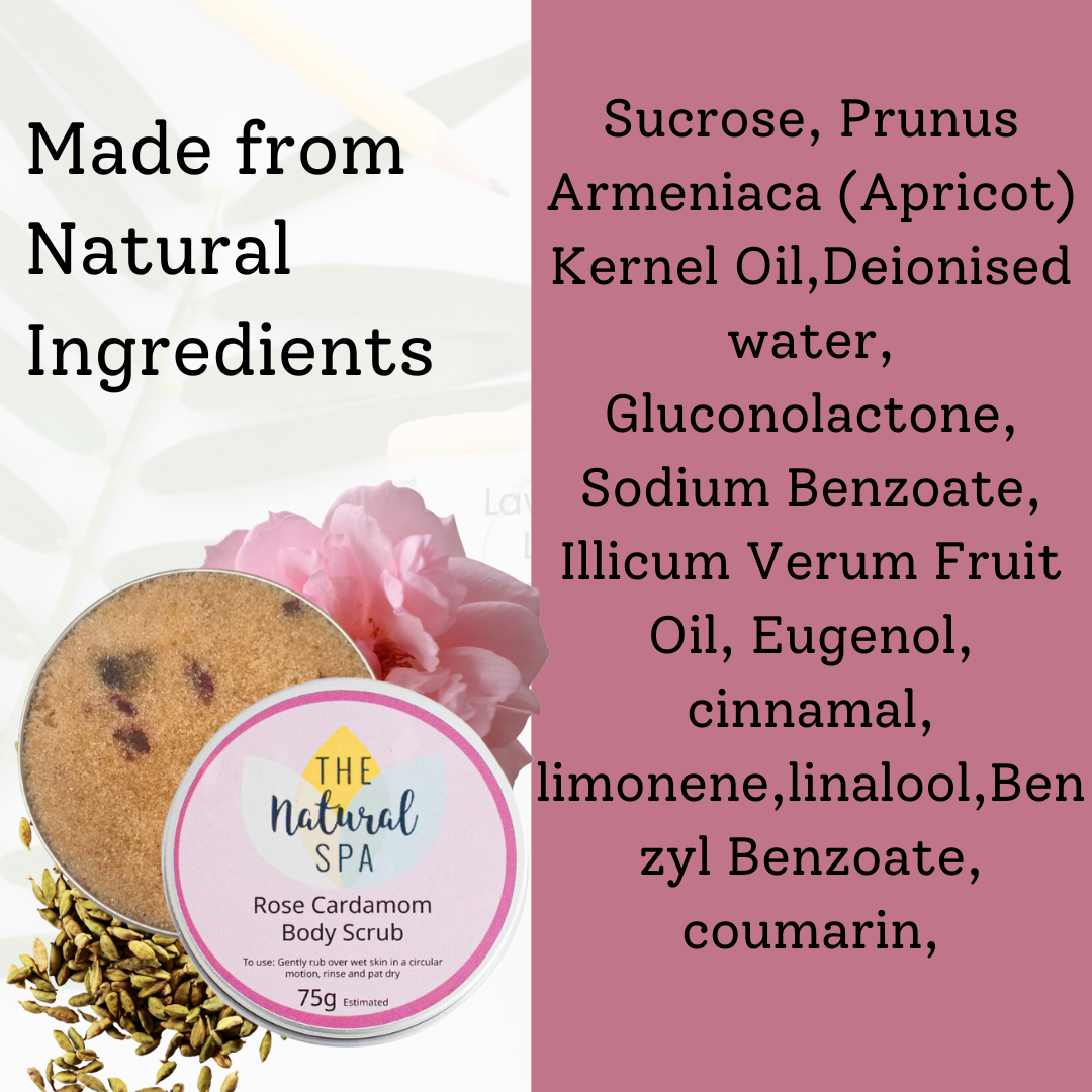 Rose & Cardamom Body Scrub | Natural Exfoliating Scrub – Zoe’s May Staff Pick