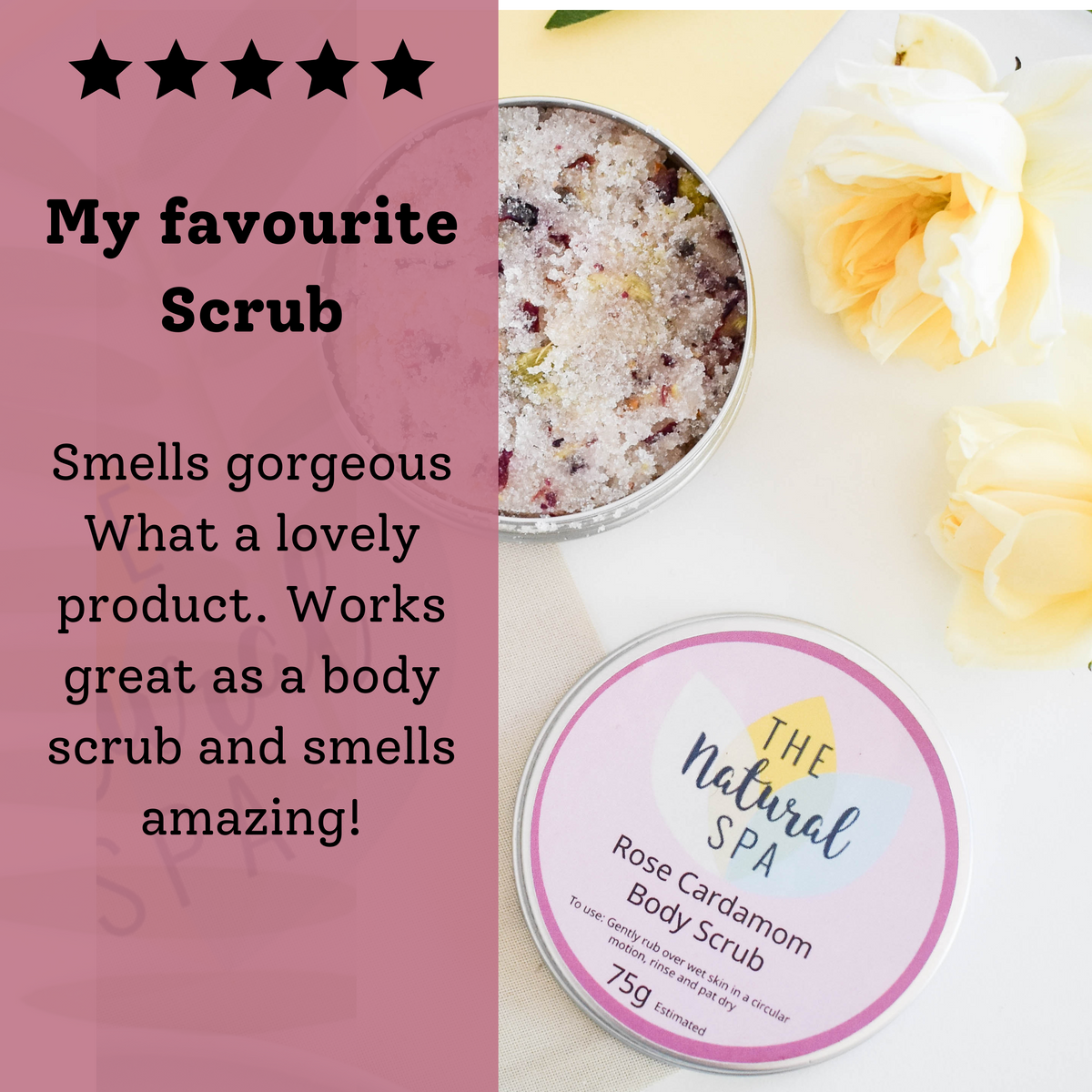 Rose & Cardamom Body Scrub | Natural Exfoliating Scrub – Zoe’s May Staff Pick