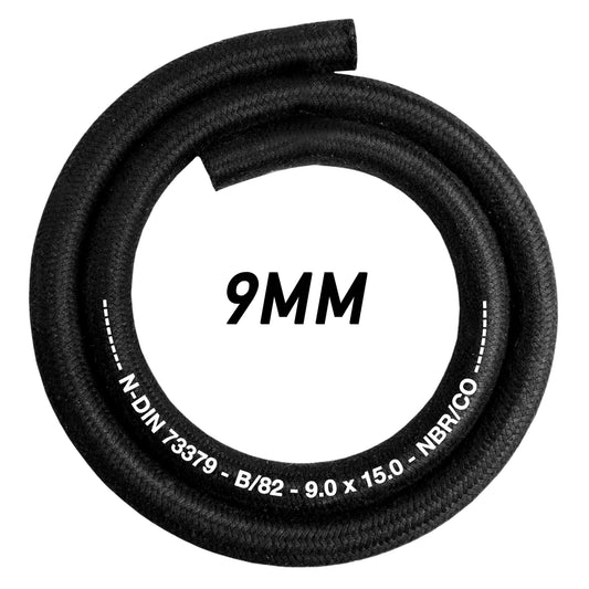 Rubber Reinforced with a Heat Resistant Textile Braid 9mm/15mm