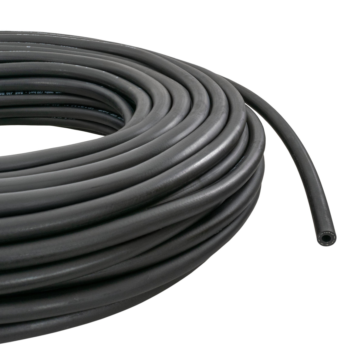 Rubber 4mm Braided Fuel, Oil Hose SAE J30 R6