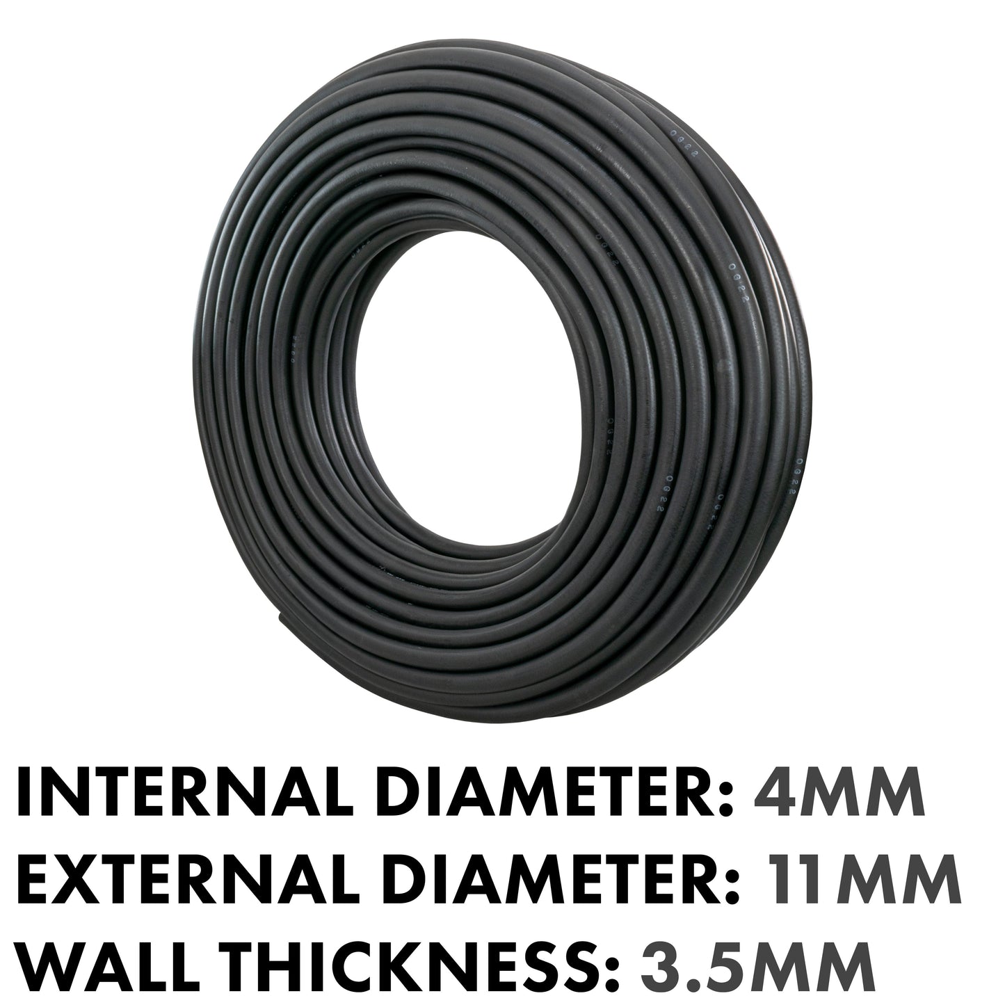 Rubber 4mm Braided Fuel, Oil Hose SAE J30 R6