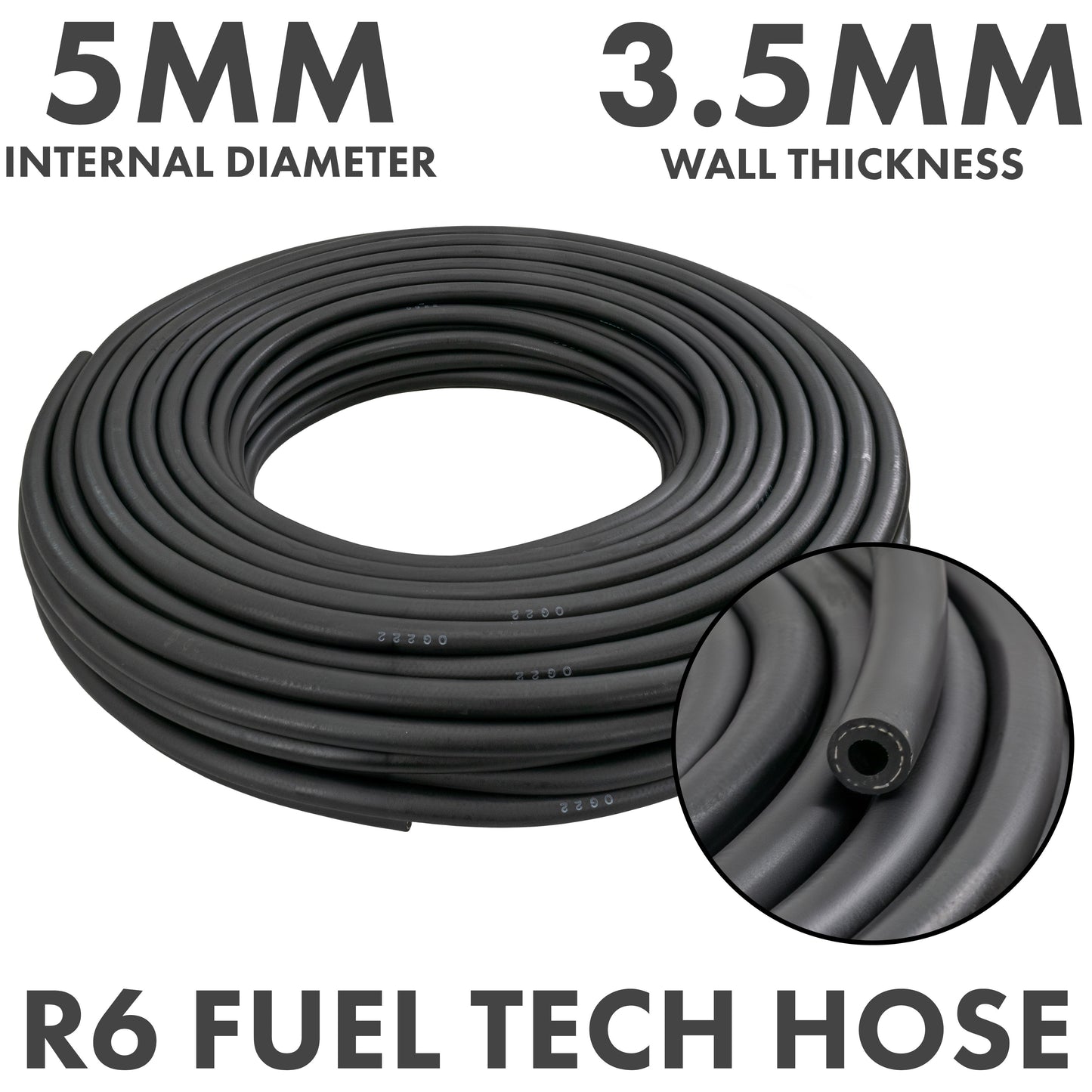 Rubber 5mm Braided Fuel, Oil Hose SAE J30 R6 for Pipe and Water Fitting