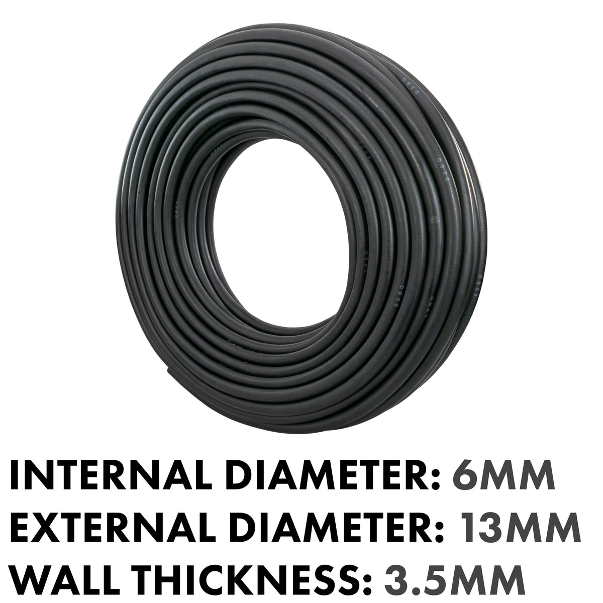 Rubber 6mm Braided Fuel, Oil Hose SAE J30 R6