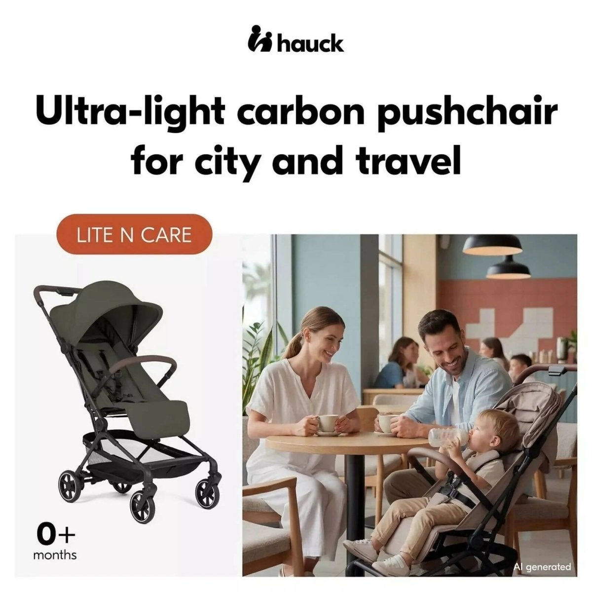 Hauck Lite N Care Stroller - Olive