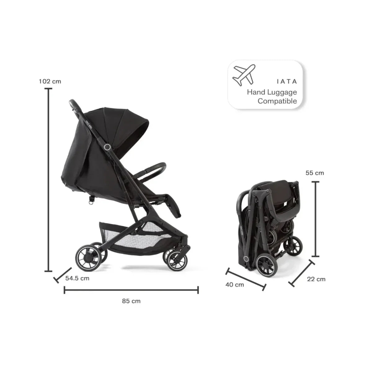 Red Kite Push Me Explor Stroller - Black