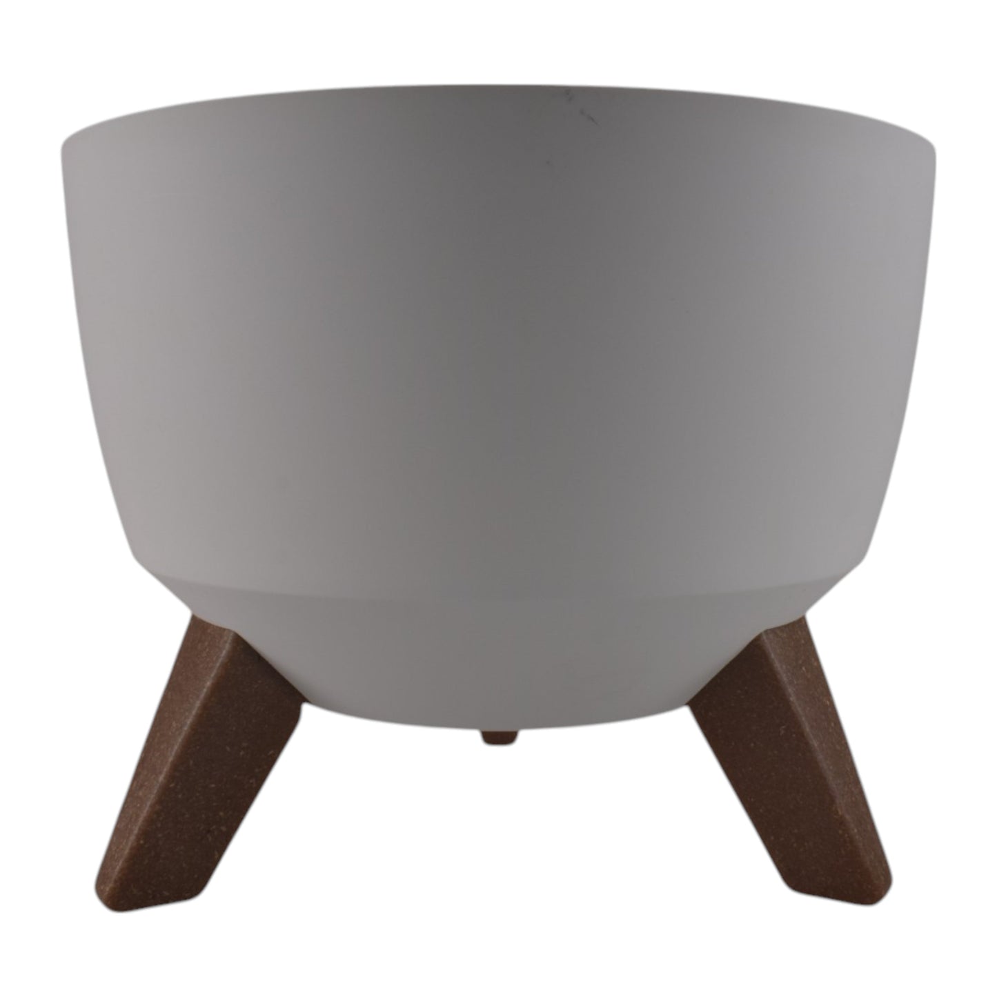 Roma Bowl Pot with Legs, Insert and Hole with Plug 330mm White