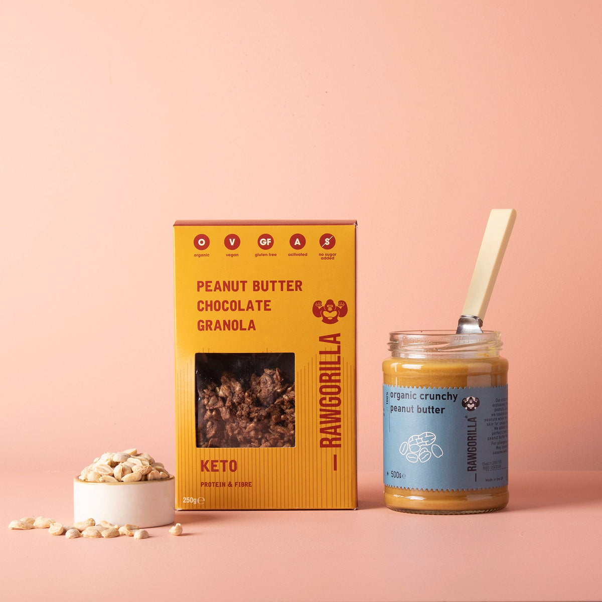Keto Peanut Butter Chocolate Granola - 250g - RAWGORILLA