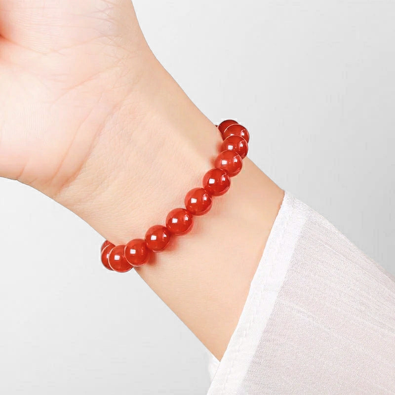 Classy Red Carnelian Strech Bracelet
