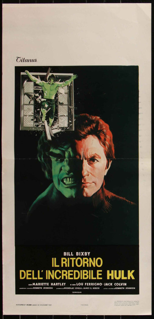 Bride Of The Incredible Hulk (1980) Original Italian Locandina Movie Poster