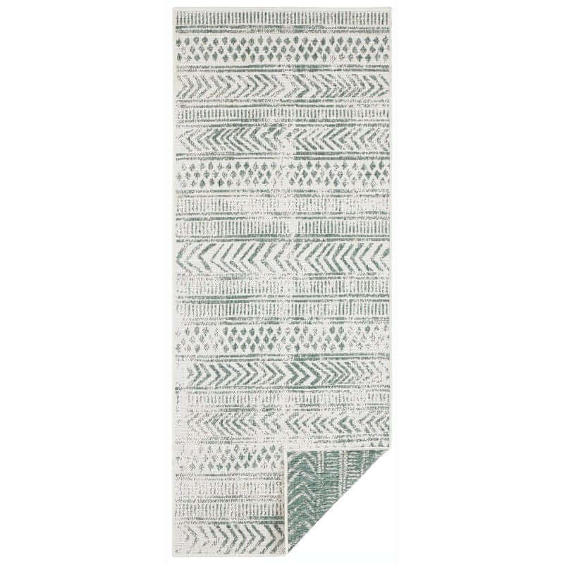 Reversible Geometric Indoor-Outdoor Flatweave Rug