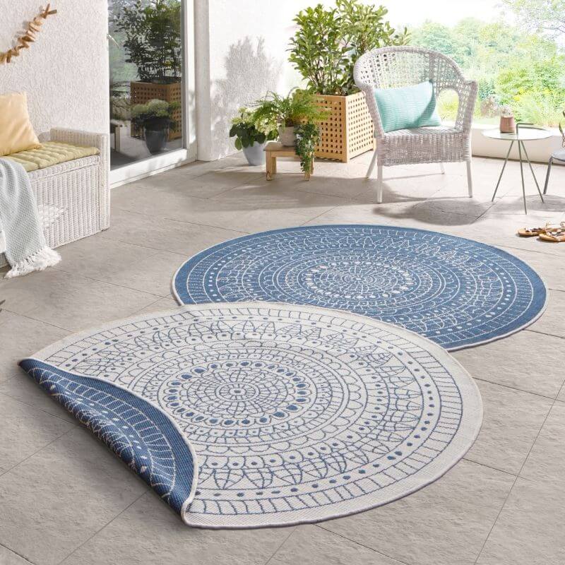 Porto Round Reversible Indoor-Outdoor Rug