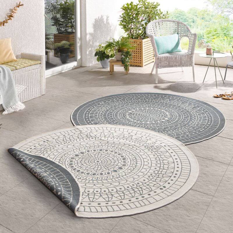 Porto Round Reversible Indoor-Outdoor Rug