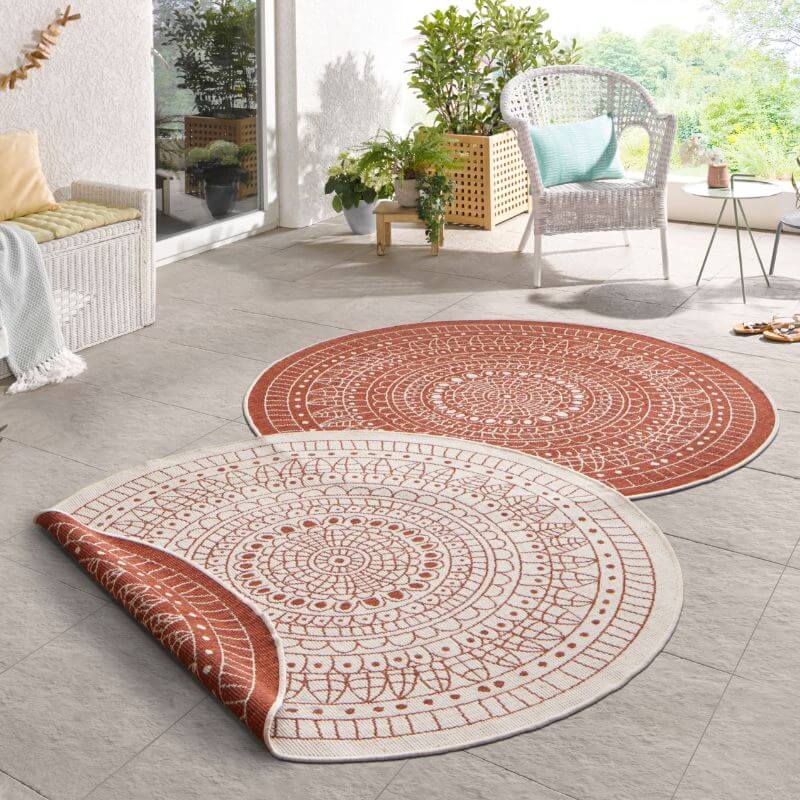Porto Round Reversible Indoor-Outdoor Rug
